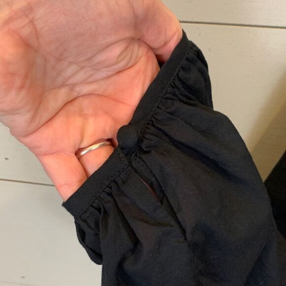 Banana Republic Black Button-Up cinched waist mini dress Womans size XL cotton - Picture 6 of 12